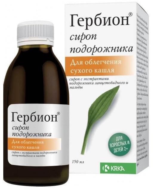 Гербион сироп подорожника сироп: фл. 150 мл в компл. с дозир. ложкой