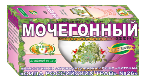 Фиточай № 26 Сила Российских Трав Мочегонный 1,5 г: 20 шт.