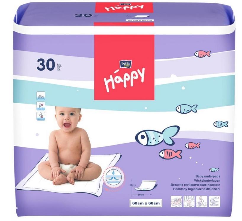 Пеленка Bella Baby Happy 60х60: 30 шт.