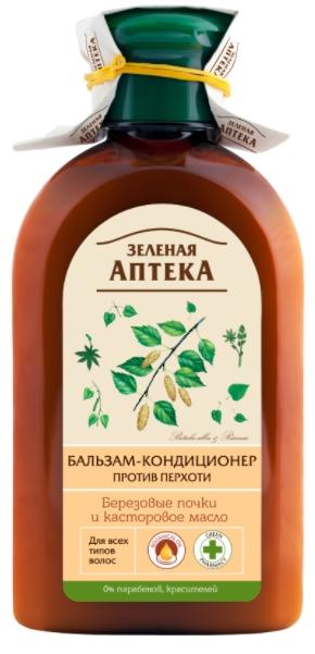 Зеленая Аптека Бальзам-кондиционер против перхоти Березовые почки и касторовое масло 300 мл