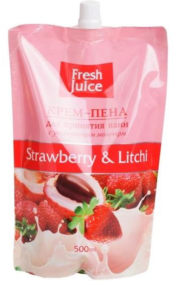Fresh Juice Крем-пена для ванн Клубника-Личи 500 мл