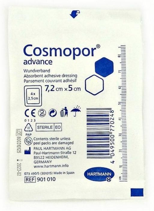 Cosmopor Advance Повязка для ран самоклеящаяся стерильная 7,2х5 см