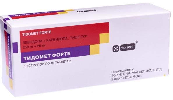 Тидомет форте таб. 250мг+25мг N100 (Р) (Наком)#
