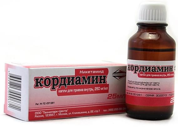 Кордиамин капли 25% 30мл фл.-кап.(Р)