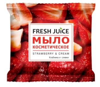 FJ Мыло косм. Клубника&Сливки с глиц. 75г