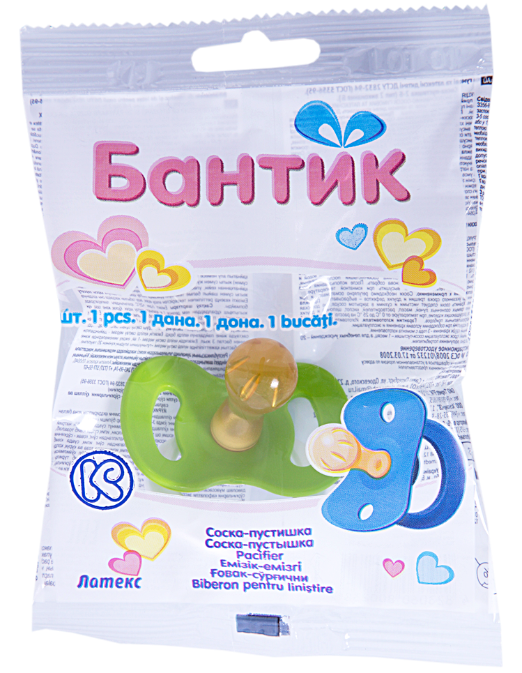 Соска-пустышка "Бантик" инд.п/э уп. (Р)