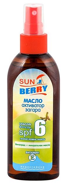 Sun Berry Масло активатор загара Виноград-Миндальное масло SPF6 150 мл