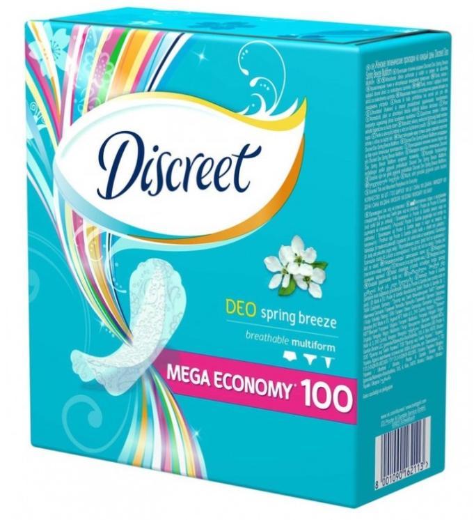 Прокладки ежедневные Discreet Deo Spring Breeze Multiform: 100 шт.