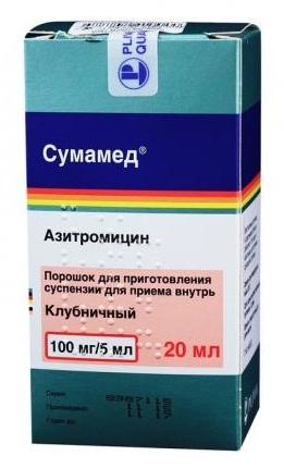 Сумамед порошок д/приг. сусп. 100мг/5мл 20мл (клубн.)(Р)#