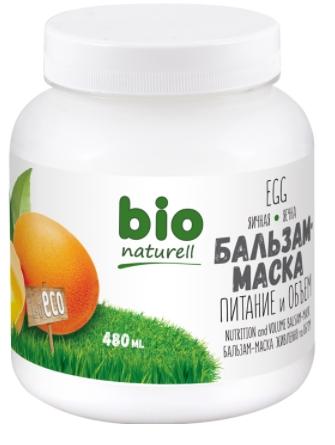 BioNat Бальзам-маска для волос Яичная Питание и объем 480 мл