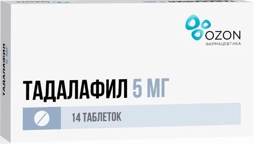 Тадалафил таб. п/о 5мг N14 (Р) Озон