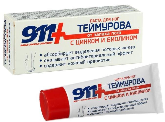 911 Теймурова паста д/ног от зап.пота 50мл (Р)