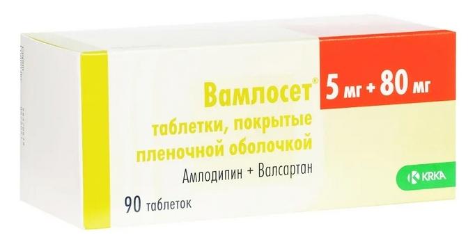 Вамлосет таб.п/о 5мг+80мг N90 (Р)