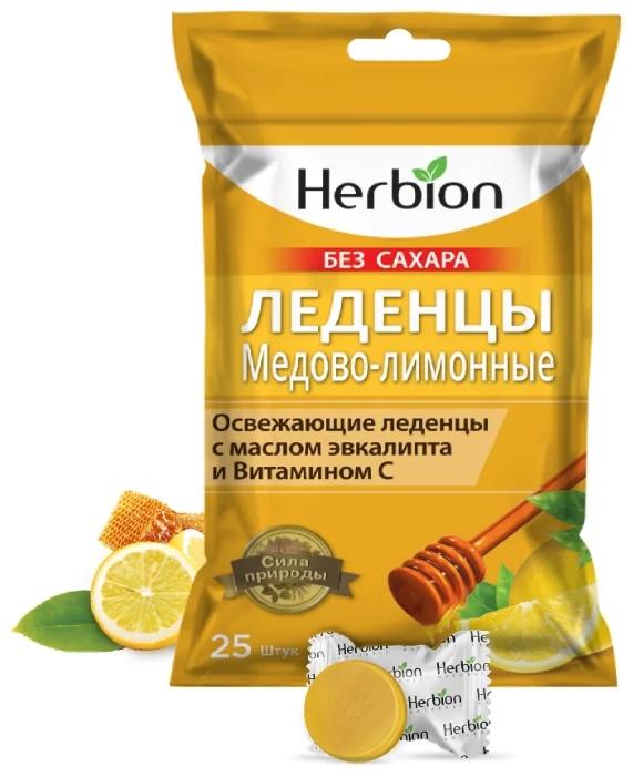 Хербион лед. мед-лим. с масл.эвкал.и вит.С N25 б/сах (Р) (ПТ)