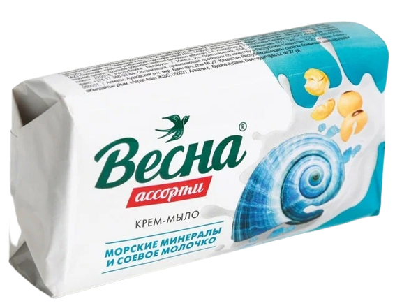 Крем-мыло Весна Морские мин.и соев.мол.90г (Р)