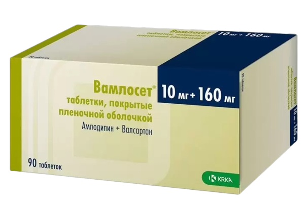 Вамлосет таб.п/о 10мг+160мг N90 (Р)