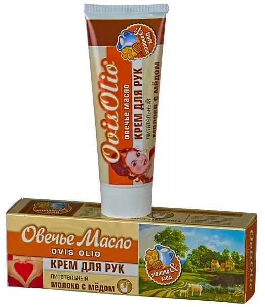 Овечье масло крем д/рук 70г (молоко-мед) (Р)