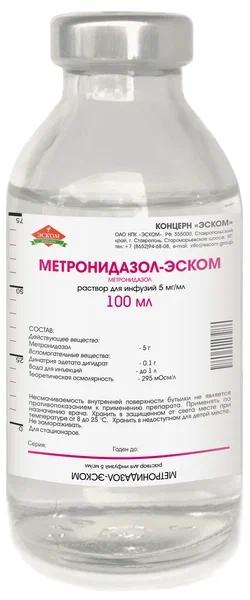 Метронидазол-Эском 0.5% 100мл N28 (Р)#