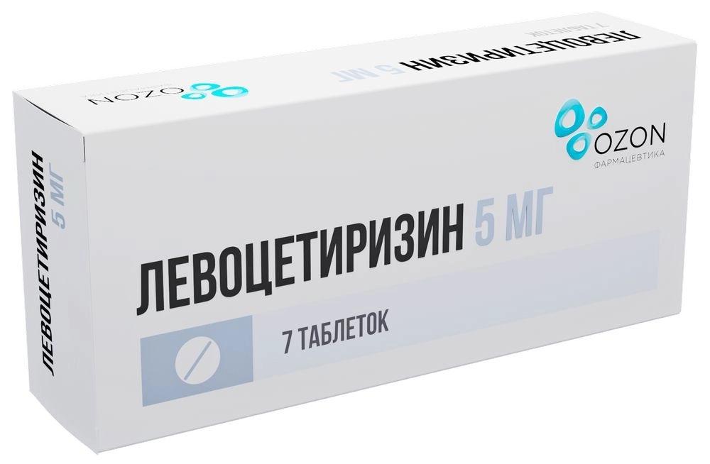 Левоцетиризин таб. 5мг N7 (P) Озон