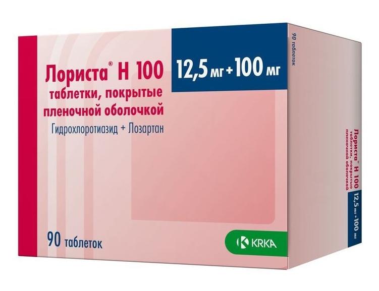 Лориста Н 100+12.5мг таб.п/о N90 (Р)