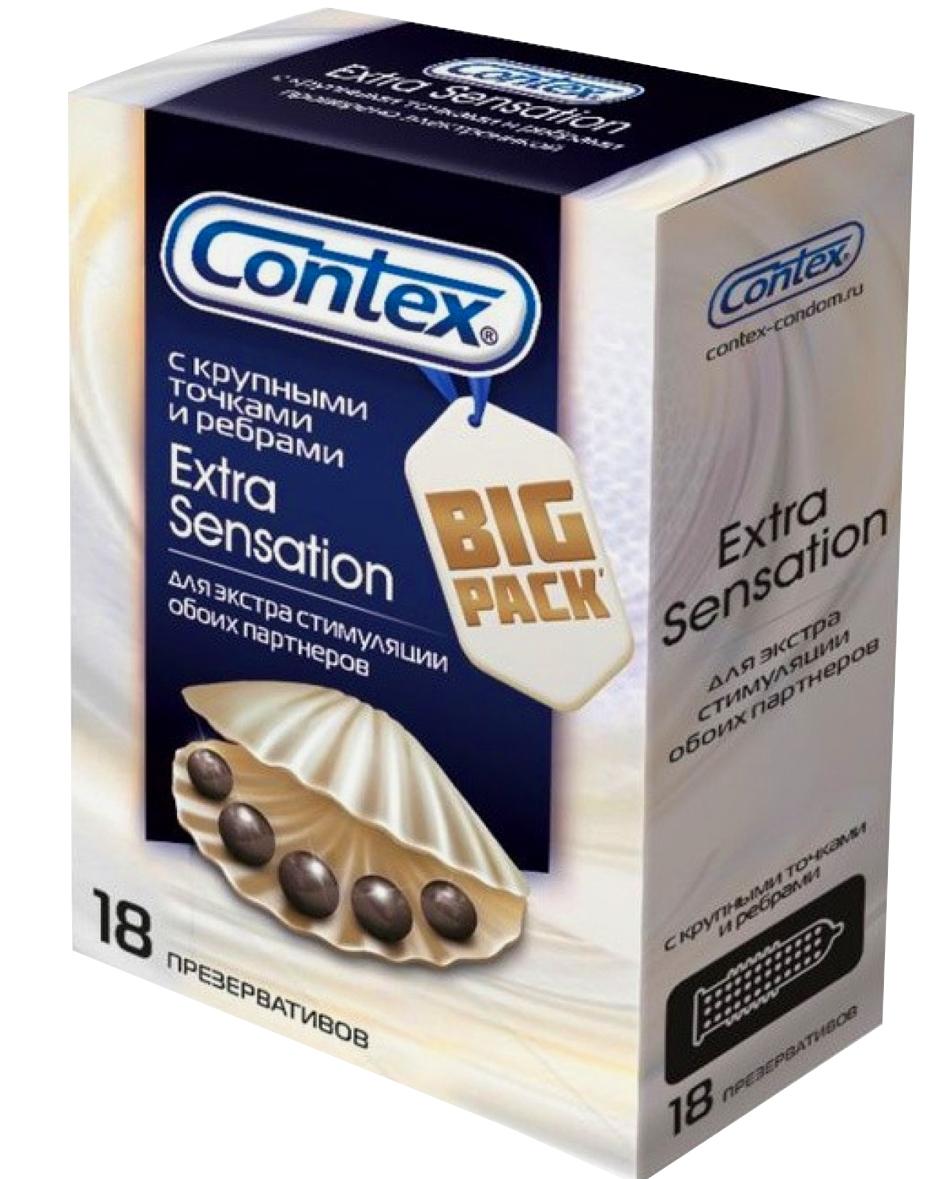 Презерв.Contex N 18 Extra Sensation (с круп.пупырыш.и ребрами) (Р)