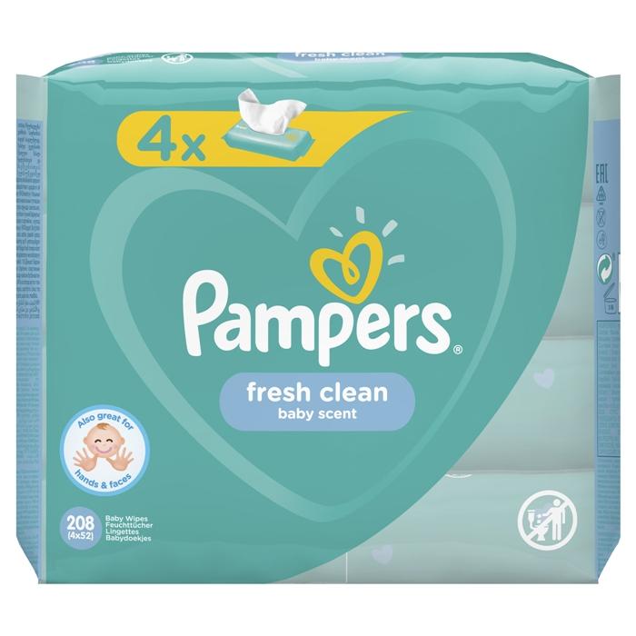 Салфетка влажная детская Pampers Fresh Clean №208 (52х4)