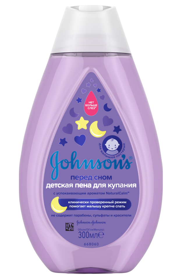 Дж.Бэби Пена д/купания 300мл Перед сном (Р)