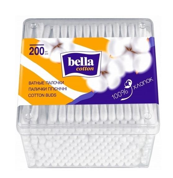 Палочки ватные Bella Cotton N200 (квадр.короб.) (Р)