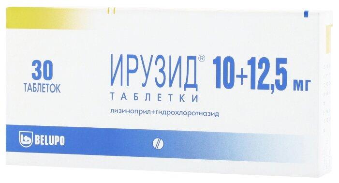 Ирузид таб. 10мг+12.5мг N30 (Р) (лизиноприл+г/хлортиазид)