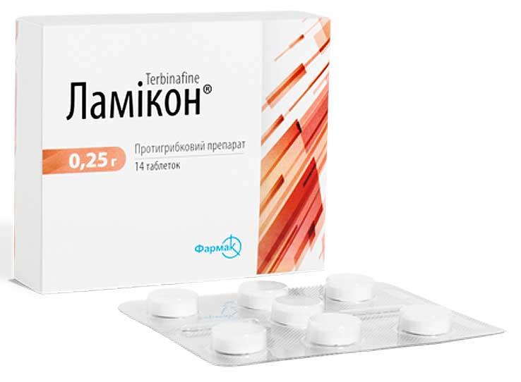 Ламикон таб. 0,25 г: 14 шт.