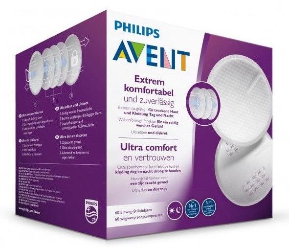 AVENT Вкладыши для бюстгальтера одноразовые день-ночь: 60 шт.