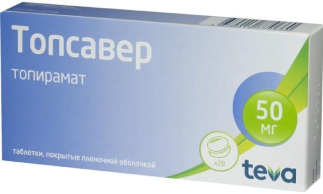 Топсавер таб. 50мг N28 (Р)(Топирамат)#