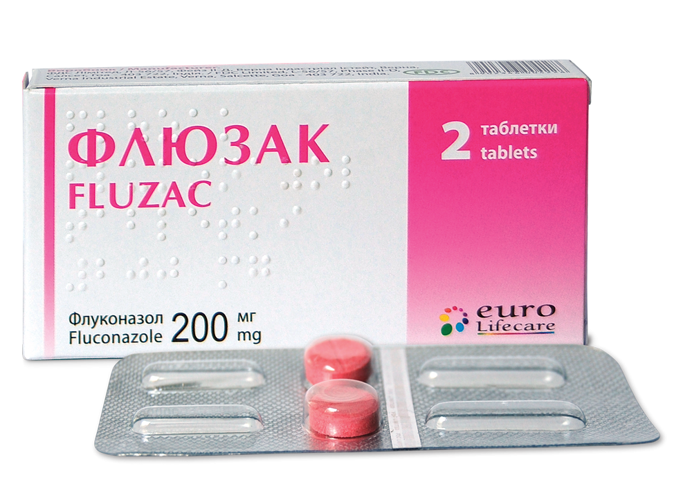 Флюзак таб. 200 мг: 2 шт.