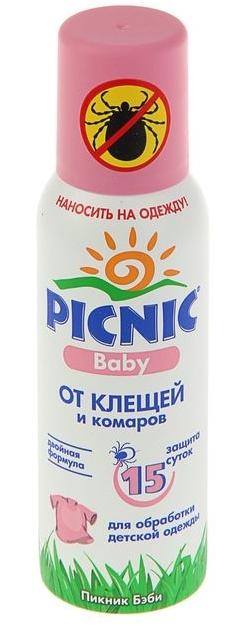 Picnic Baby Аэр.о/клещей и  комар.125мл (Р)