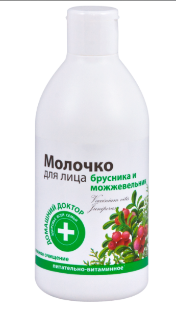 Домашний Доктор Молочко для лица Брусника и можжевельник 300 мл