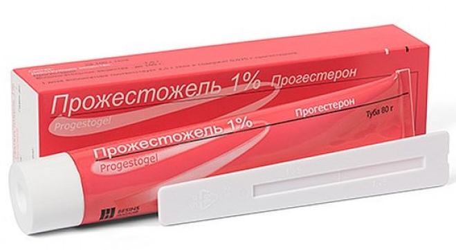 Прожестожель гель 1% 80 г+шпатель-дозатор