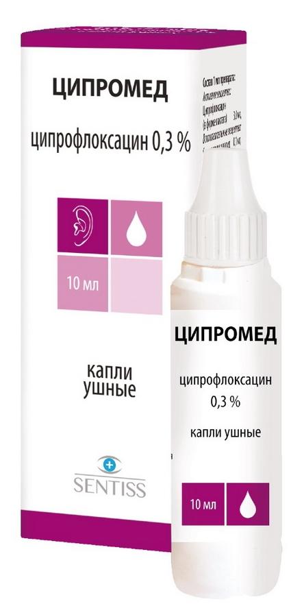 Ципромед капли ушн. 0.3% 10мл (Р)#