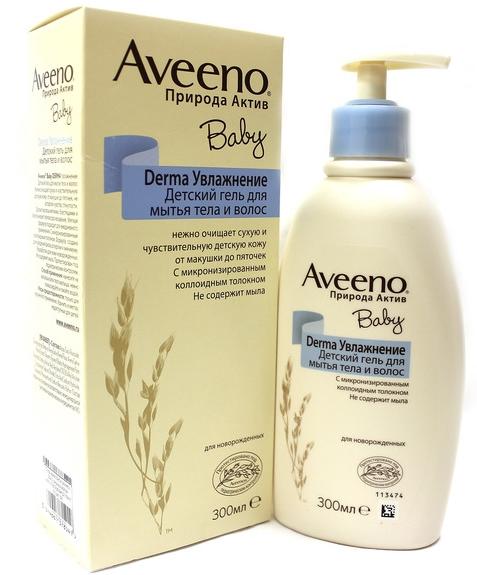 Aveeno Бэби Гель для мытья тела и волос Увлажнение 300 мл