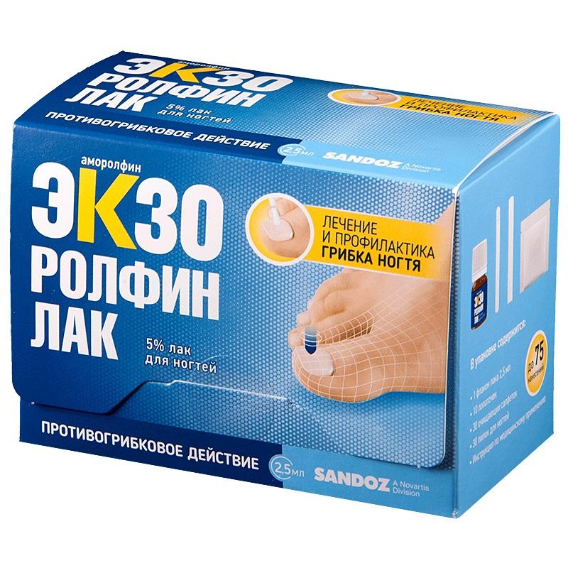 Экзоролфинлак д/ногтей 5% 2.5мл (лопатN10+салфN30+пилкиN30) (Р)
