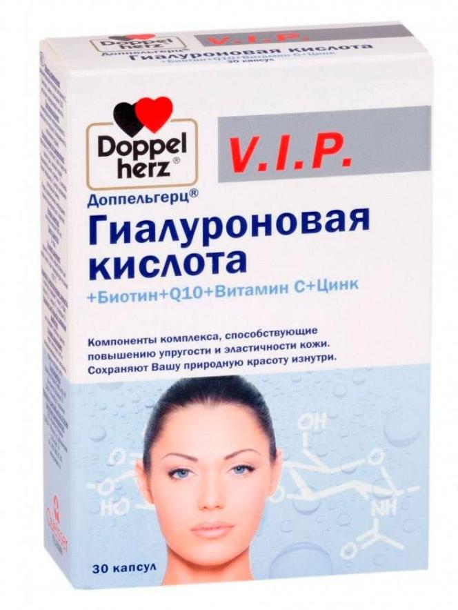 Доппельгерц VIP Гиалур.к-та/биотин/Q10/вит.С/цинк N30 (Р) (ПТ)