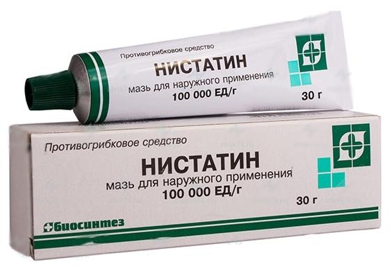 Мазь нистатиновая 100тыс.ЕД/г 30г туба (Р) (Биосинтез)