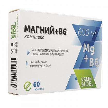 Магний+В6 комплекс таб. 600мг N60 (Р) (ПТ)
