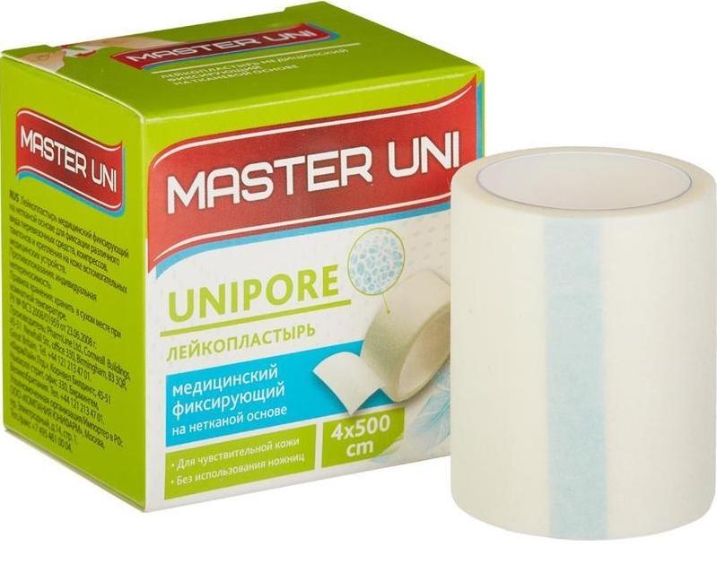 Пластырь н/ткан.осн. 4х500см кат.карт.уп.Master Uni (Р)