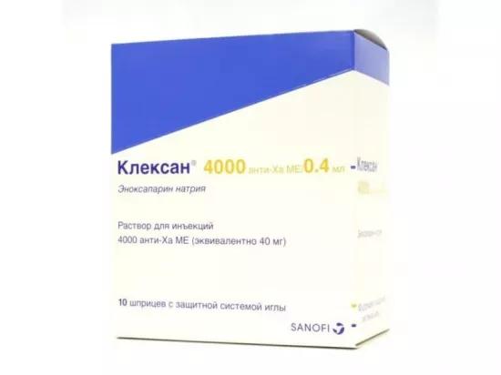 Клексан шприц 40 мг/0,4 мл: 10 шт.