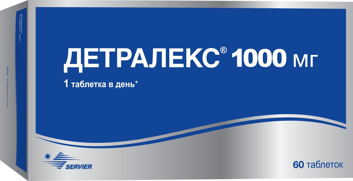 Детралекс таб.п/о 1000мг N 60 (Р)