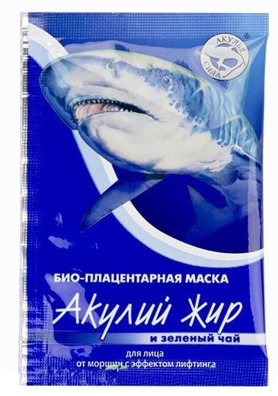 АкулЖир Маска плац. Зеленый чай 10мл от морщ. (Р)