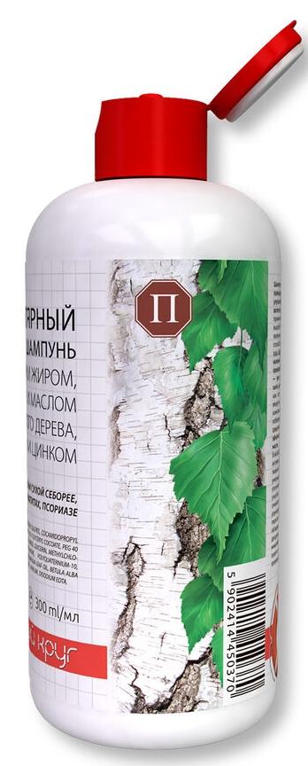 СпасатКруг Крем.шамп. дегт. с рыбьим жиром и кастор. маслом 300мл  (Р)