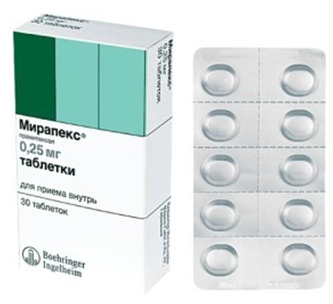 Мирапекс таб. 0.25мг N 30 (Р)#