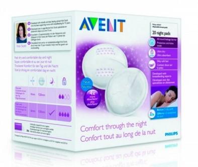 AVENT Вкладыши для бюстгальтера одноразовые ночные: 20 шт.