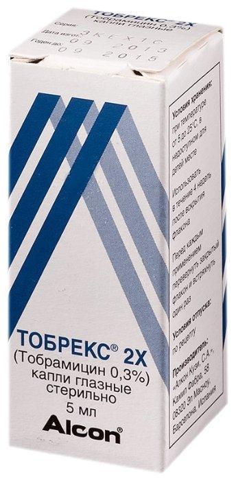 Тобрекс 2Х капли глазные 0,3% 5 мл